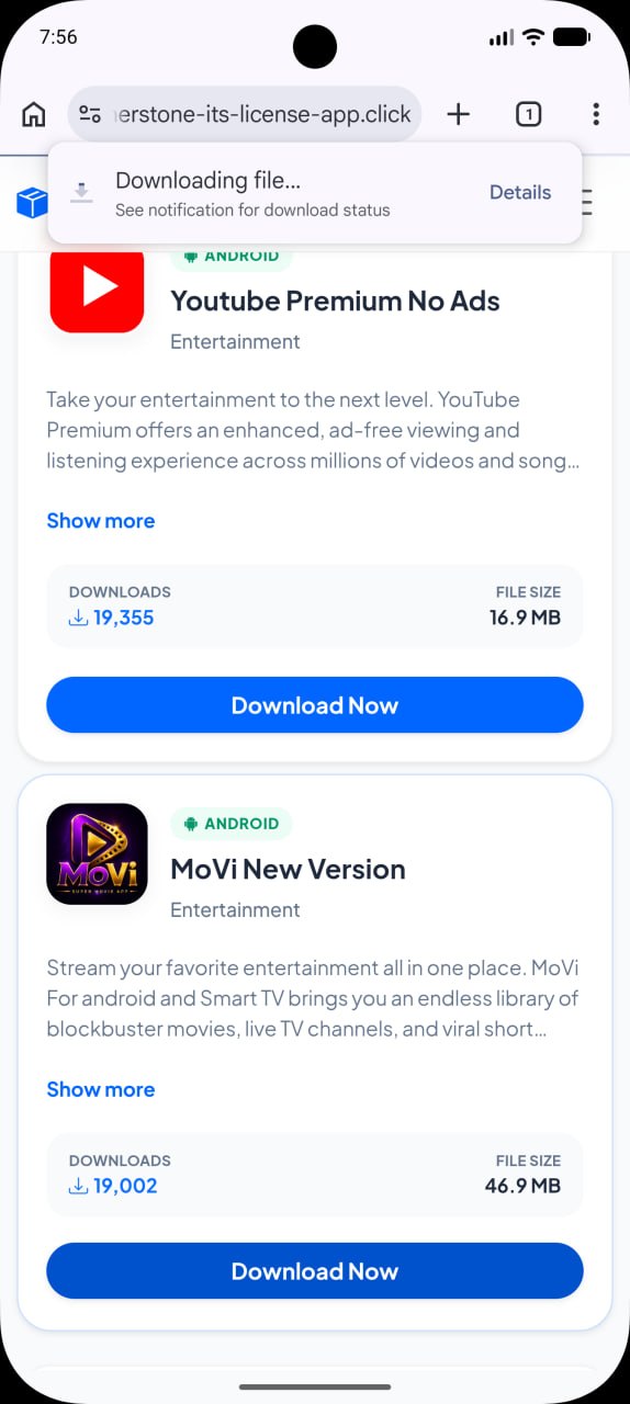 MoVi New Version download page